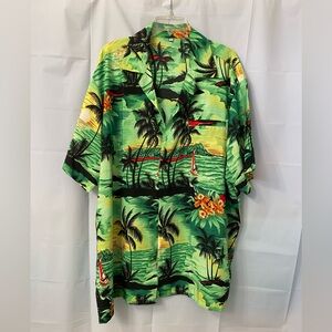 Tropical Green Hawaiian Shirt